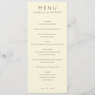 Elegant Beige Menu Template