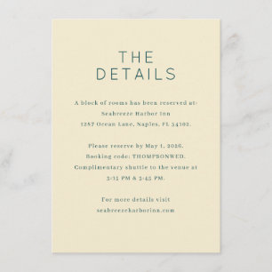 Elegant Beige Minimalist Details Enclosure Card