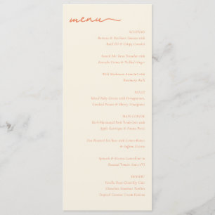 ** Elegant Beige Minimalist Dining Menu