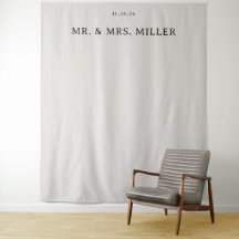 Elegant Beige Minimalist Names Date