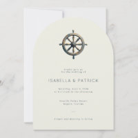 Elegant Beige Nautical Ship Wheel