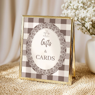 Elegant Beige Neutral Baby Shower Gifts and Cards Poster