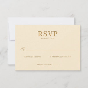 Elegant Beige RSVP Card