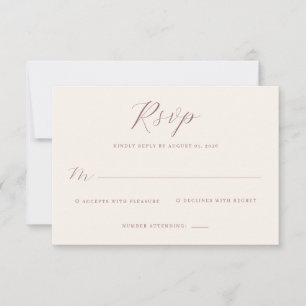 Elegant Beige RSVP Card