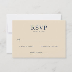 Elegant Beige RSVP Card