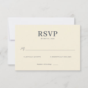 Elegant Beige RSVP Card