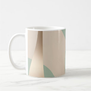 Elegant Beige & Soft Green with Gold Accents Coffee Mug