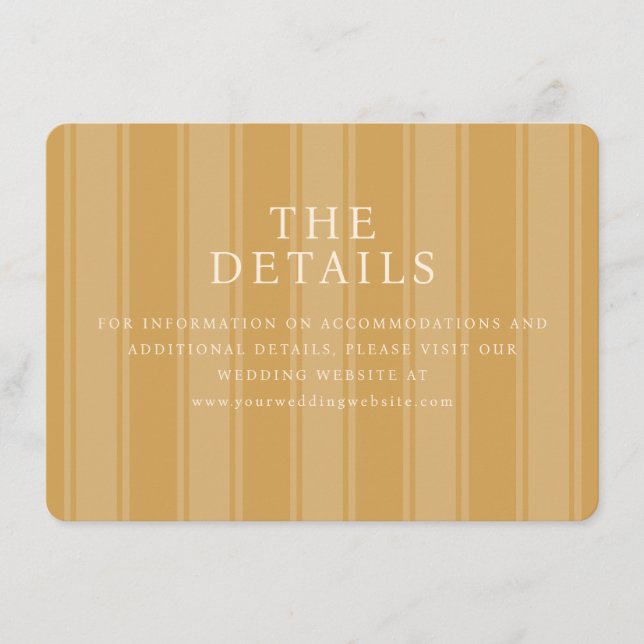 Elegant Beige Stripes Enclosure Card (Front)