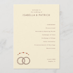 Elegant Beige Wedding Rings Program