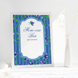 Elegant Berry Sweet Blueberries Momosa Bar  Poster