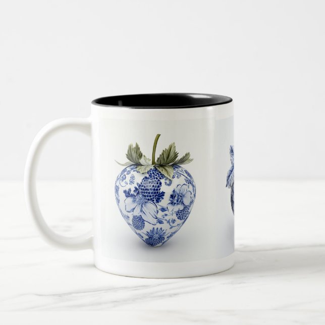 Elegant Berry Two-Tone Coffee Mug (Left)