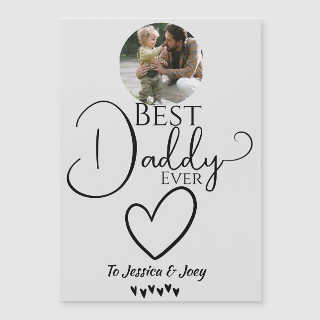 elegant, best dad ever, calligraphy personalise (Front)
