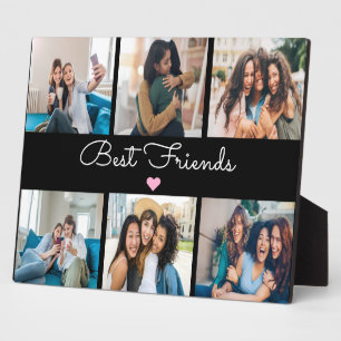 Elegant Best Friends Photo Collage Keepsake  Plaque