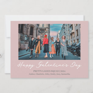 Elegant Best Friends valentine's day Bestie photo Holiday Card