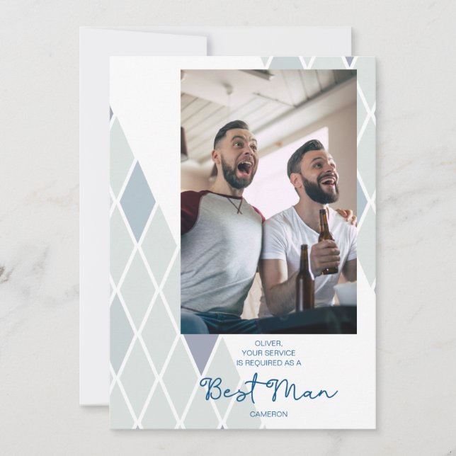 Elegant Best Man Abstract Photo Sophisticated (Front)