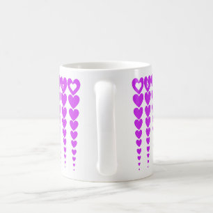 Elegant Best Teacher Neon Purple Heart Tinsels Coffee Mug