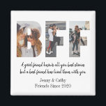 Elegant BFF Photo Collage Best Friend Chic Besties Magnet<br><div class="desc">Elegant BFF Photo Collage Best Friend Chic Besties magnet</div>