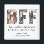 Elegant BFF Photo Collage Best Friend Chic Besties Magnet<br><div class="desc">Elegant BFF Photo Collage Best Friend Chic Besties magnet</div>