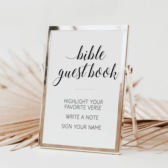 Elegant Bible Guest Book Wedding Sign (Creator Uploaded)