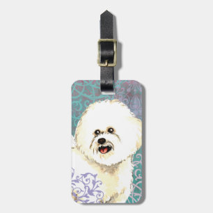 Elegant Bichon Frise Luggage Tag