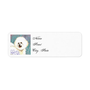 Elegant Bichon Frise Return Address Label
