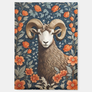 Elegant Big Horn Sheep William Morris Inspired  Magnet