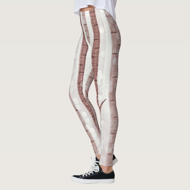 Elegant Birch Trees Forest Acrylic Artwork | Leggings (Left)