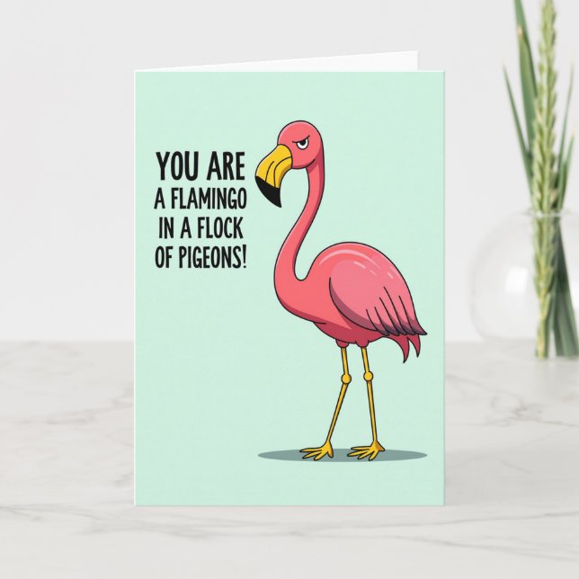 Elegant Bird Celebration Card (Front)