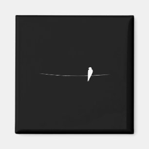 Elegant Bird On A Wire, House Martin Silhouette, Y Magnet