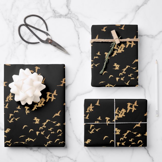 Elegant Birds of a Feather Wedding  Wrapping Paper Sheet (Front)