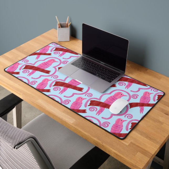 Elegant birds Pattern Desk Mat (Office 2)