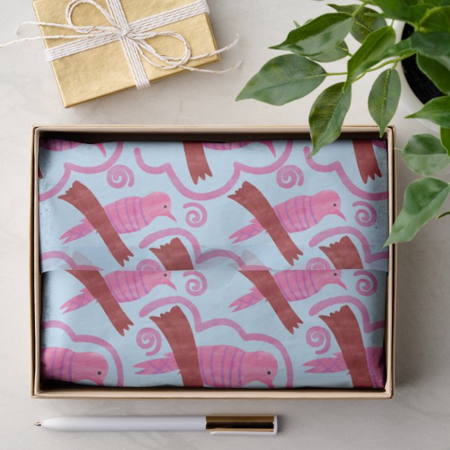 Elegant birds Pattern Tissue Paper (Gift)