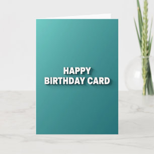 Elegant Birthday 3D Text Card