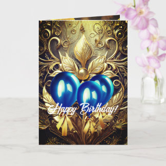 Elegant Birthday, 5" x 7" Folded Birthday Card