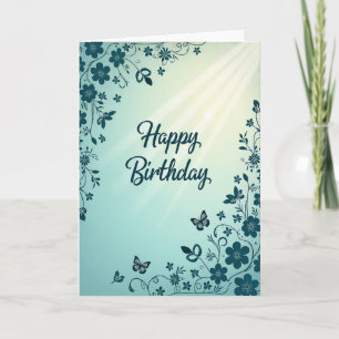 Elegant Birthday Blossoms Card