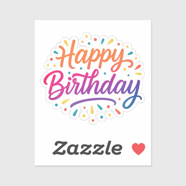 Elegant Birthday Calligraphy Design (Sheet)