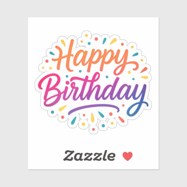 Elegant Birthday Calligraphy Design (Sheet)