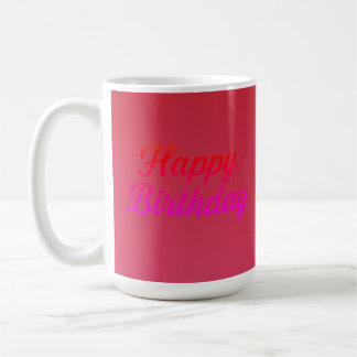 Elegant Birthday Calligraphy Design Coffee Mug