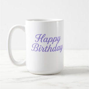 Elegant Birthday Calligraphy Design Coffee Mug