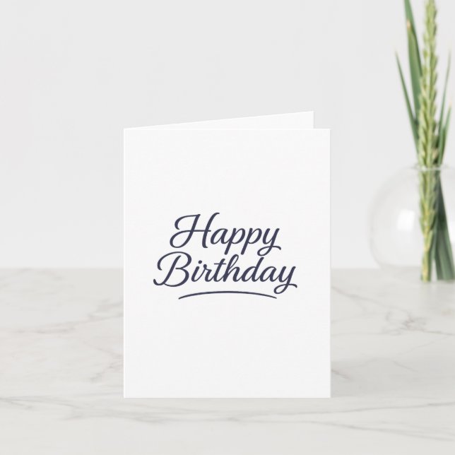 Elegant Birthday Calligraphy Design Invitation (Front)