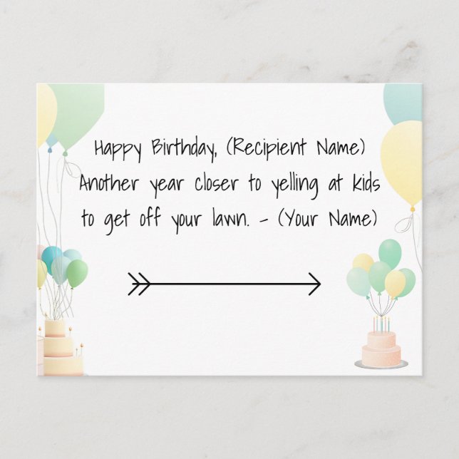 Elegant Birthday Card Border Design (Front)