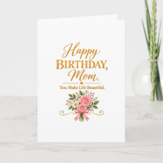 Elegant Birthday Card for Mum
