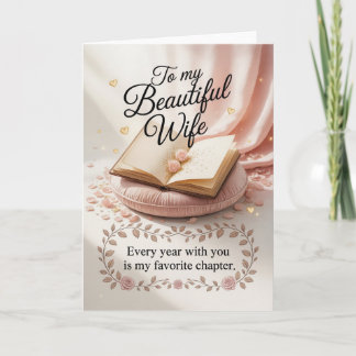 Elegant Birthday Design for Wife Card