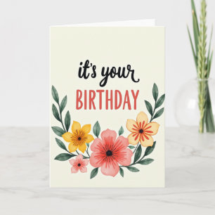 Elegant Birthday Flower Card