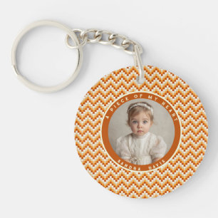 Elegant Birthday Gifts For Mum Stripe Pattern Key Ring