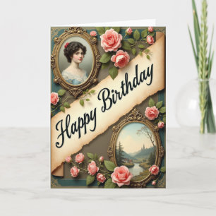 Elegant Birthday Gilded Frame Card
