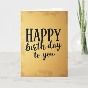 Elegant Birthday Gold Card