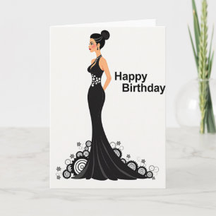 Elegant Birthday Gown Card