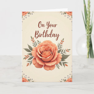 Elegant Birthday Greetings Card