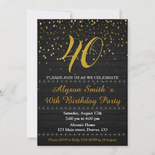 Elegant birthday invitation Adult woman invite